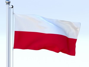 animated poland flag 3D Модель