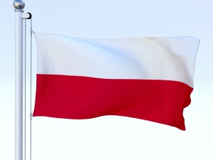 animated poland flag 3D Модель