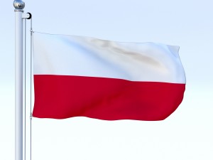 animated poland flag 3D Модель