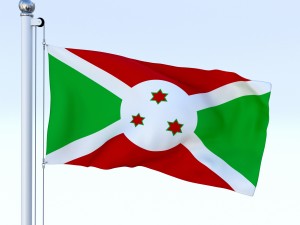 animated burundi flag 3D Model