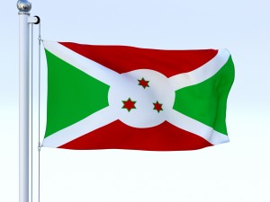 animated burundi flag Model 3D