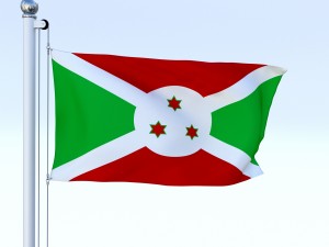 animated burundi flag Model 3D