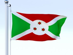 animated burundi flag Model 3D