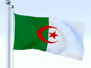 animated algeria flag 3D Модель