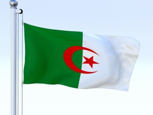 animated algeria flag 3D Модель