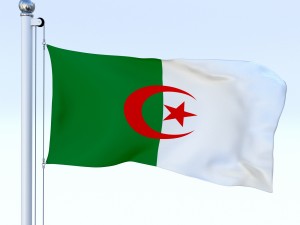 animated algeria flag 3D Модель
