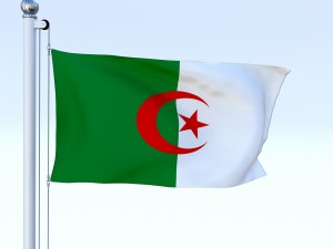 animated algeria flag 3D Модель