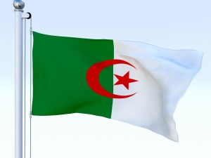 animated algeria flag 3D Модель
