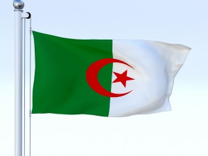 animated algeria flag 3D Модель