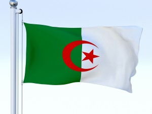 animated algeria flag 3D Модель