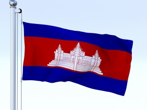 animated cambodia flag 3Dモデル