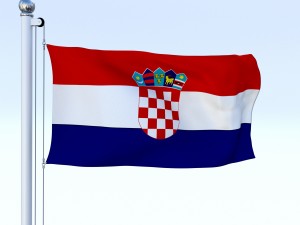 animated croatia flag 3D 模型
