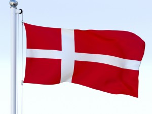 animated denmark flag 3Dモデル