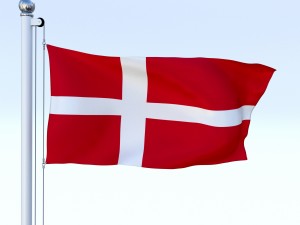 animated denmark flag 3Dモデル