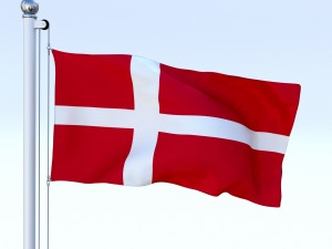 animated denmark flag 3Dモデル