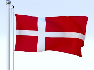 animated denmark flag 3Dモデル