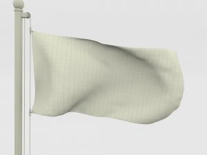 animated denmark flag 3D Model