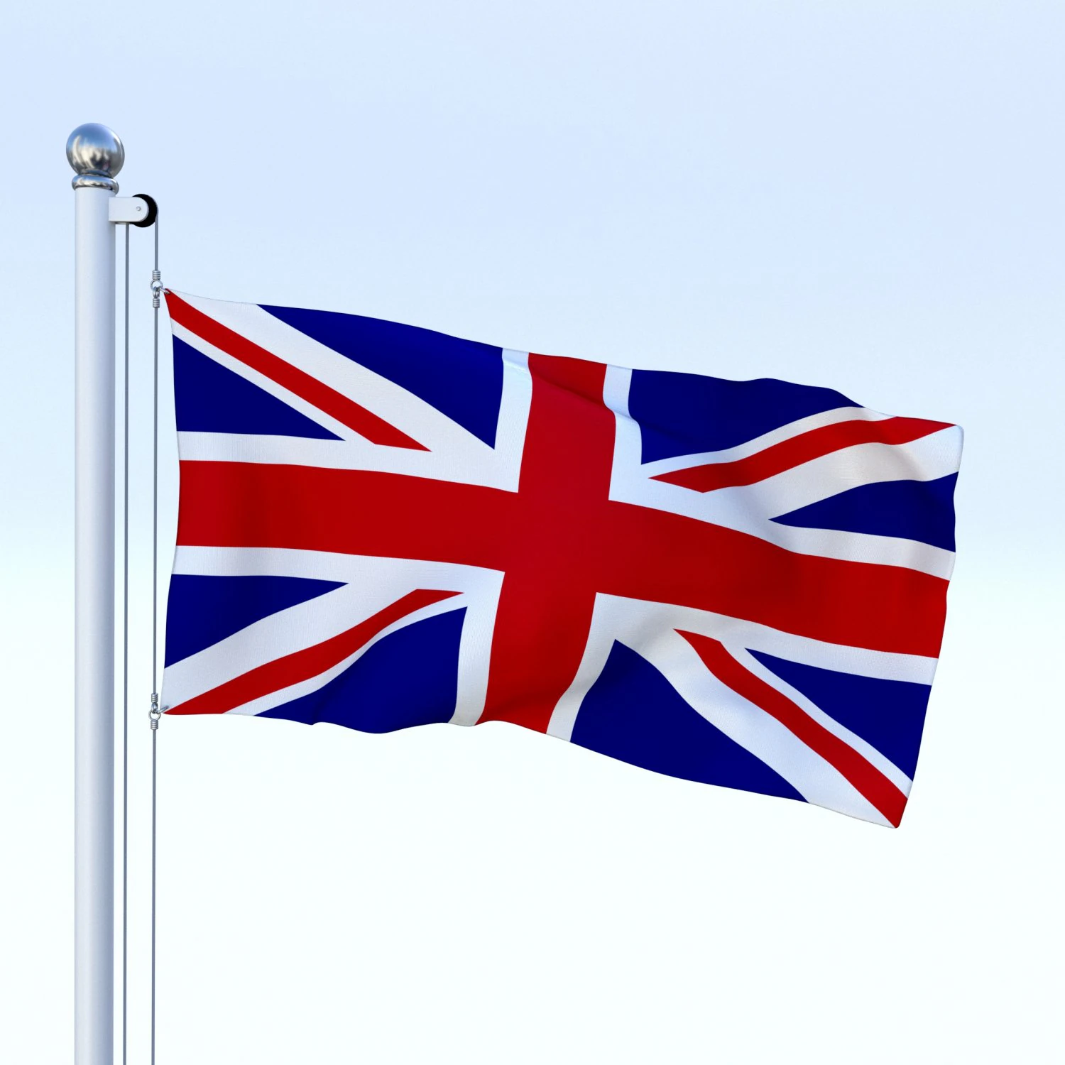 anmated great britain flag 3D Model .c4d .max .obj .3ds .fbx .stl .blend 