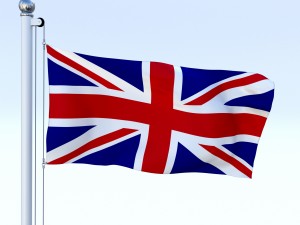 anmated great britain flag 3D 모델