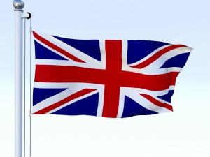 anmated great britain flag 3D 모델