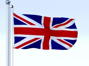 anmated great britain flag 3D 모델