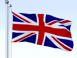 anmated great britain flag 3D 모델