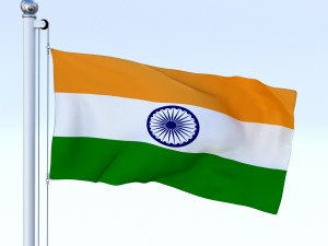 animated india flag 3D Model