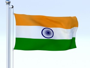 animated india flag 3D 모델