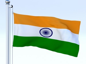 animated india flag 3D 모델