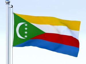 animated comoros flag 3D 模型