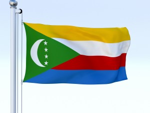 animated comoros flag 3D 模型