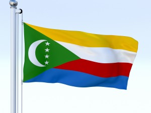 animated comoros flag 3D 模型