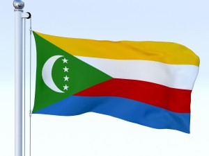 animated comoros flag 3D 模型