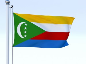animated comoros flag 3D 模型