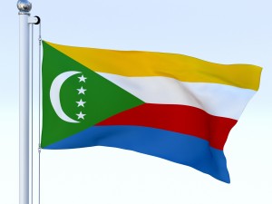 animated comoros flag 3D 模型