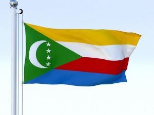 animated comoros flag 3D 模型