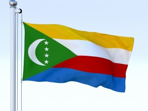 animated comoros flag 3D 模型