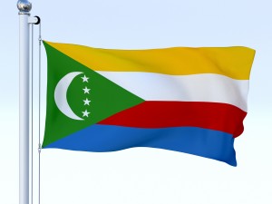 animated comoros flag 3D 模型
