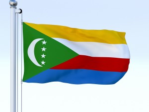 animated comoros flag 3D 模型