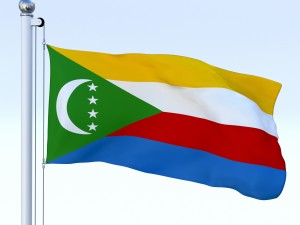 animated comoros flag 3D 模型