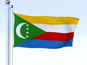 animated comoros flag 3D 模型