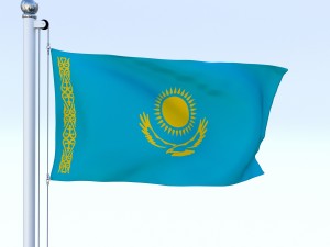 animated kazakhstan flag 3Dモデル