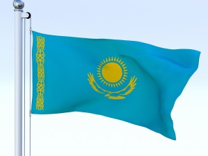 animated kazakhstan flag 3Dモデル