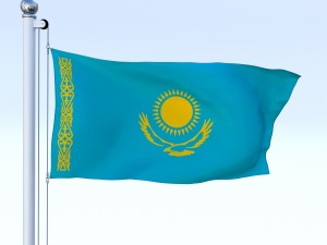 animated kazakhstan flag 3Dモデル