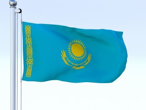 animated kazakhstan flag 3Dモデル