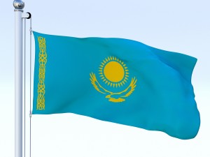 animated kazakhstan flag 3Dモデル