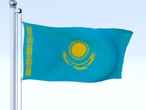 animated kazakhstan flag 3Dモデル