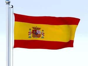 анімований прапор Іспанії 3D Модель