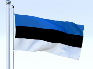 animated estonia flag 3D Model