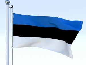 animated estonia flag 3D मॉडल